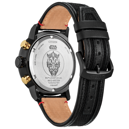 reloj hombre solar Citizen Star Wars Darth Maul CA0766-02W 44mm 100m WR correa nylon cuero