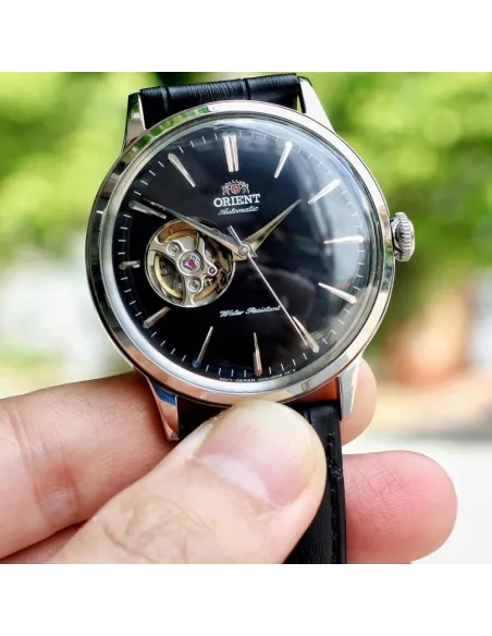 reloj automático hombre Orient Bambino Open Heart RN-AG0007B JDM 40.5MM correa de cuero