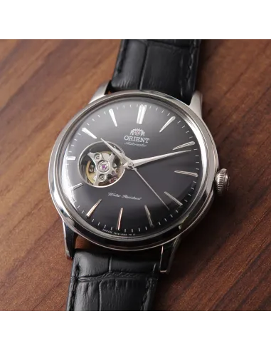 reloj automático hombre Orient Bambino Open Heart RN-AG0007B JDM 40.5MM correa de cuero
