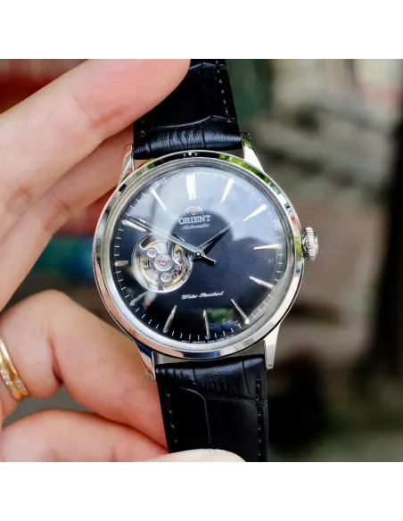 reloj automático hombre Orient Bambino Open Heart RN-AG0007B JDM 40.5MM correa de cuero