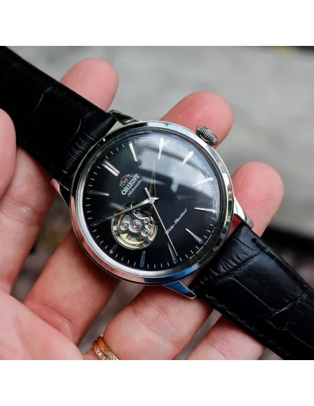 reloj automático hombre Orient Bambino Open Heart RN-AG0007B JDM 40.5MM correa de cuero