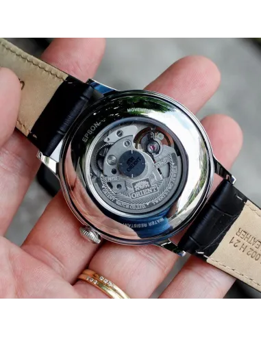 reloj automático hombre Orient Bambino Open Heart RN-AG0007B JDM 40.5MM correa de cuero