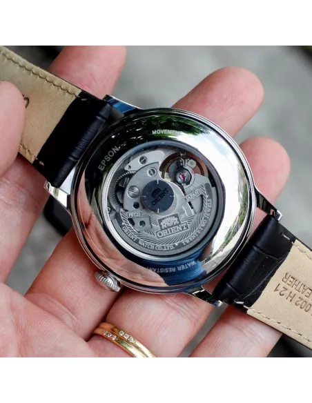 reloj automático hombre Orient Bambino Open Heart RN-AG0007B JDM 40.5MM correa de cuero