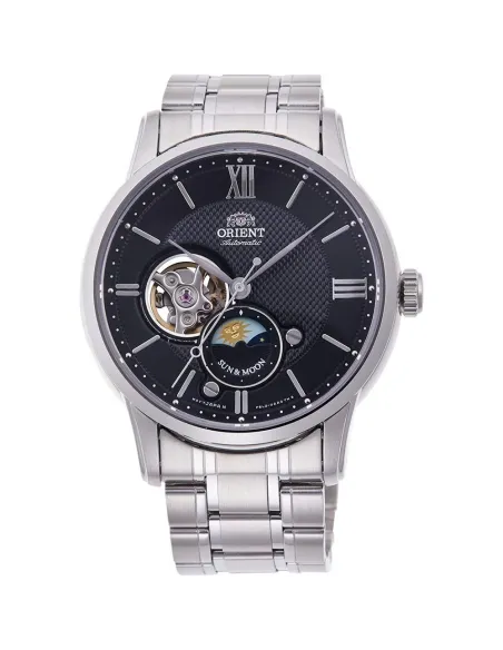 reloj automático hombre Orient Sun & Moon RN-AS0001B JDM 42.5mm 50m WR cristal de zafiro
