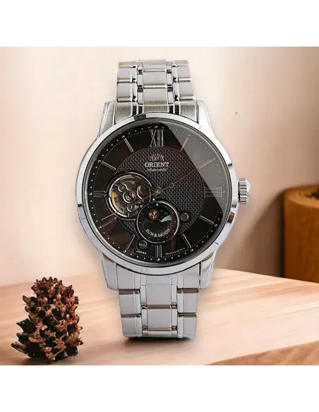 reloj automático hombre Orient Sun & Moon RN-AS0001B JDM 42.5mm 50m WR cristal de zafiro