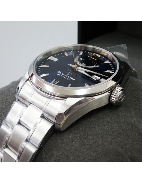 Orient Star RK-AU0005L JDM 38.5MM blue dial sapphire crystal steel band 100m WR JDM (Japan domestic market)