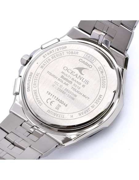 solar titanio Bluetooth Casio Oceanus Manta OCW-S5000E-1AJF JDM 100M WR Cristal de zafiro