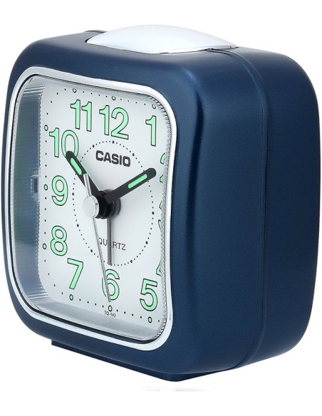 Casio TQ-142-2E reloj despertador analógico, azul, alarma, luz