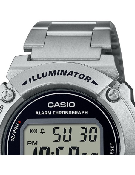 reloj deportivo hombre Casio  W-219HD-1AV 50m WR luz led 7 años batería correa de acero