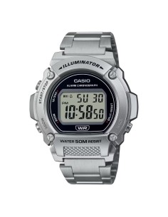 reloj deportivo hombre Casio  W-219HD-1AV 50m WR luz led 7 años batería correa de acero