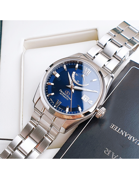 Orient Star RK-AU0005L JDM 38.5MM blue dial sapphire crystal steel band 100m WR JDM (Japan domestic market)