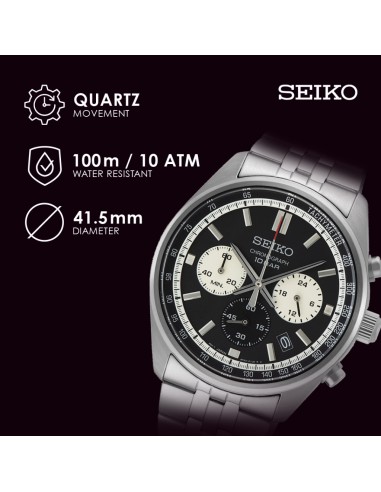 reloj cronógrafo hombre Seiko Neosports SSB429P1 41.5mm 100m WR correa de acero