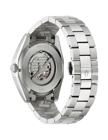 reloj automático hombre Bulova Surveyor 96A275 42mm 30m WR / 3ATM correa de acero dial azul