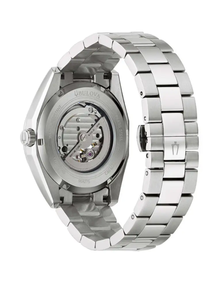 reloj automático hombre Bulova Surveyor 96A275 42mm 30m WR / 3ATM correa de acero dial azul