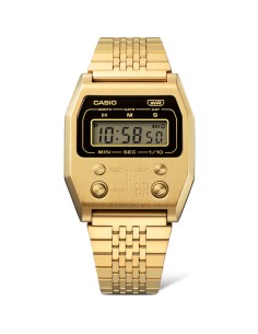 reloj digital retro vintage Casio A1100G-5 remember 52QS-14B 70’s edition 40 × 35 × 9.1 mm  baño de iones