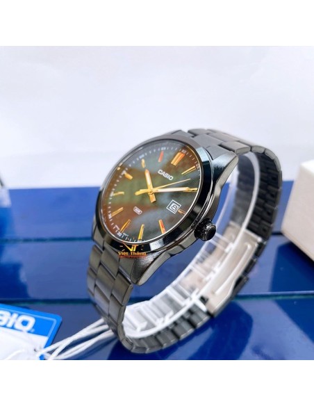 reloj hombre analógico Casio Gunmetal MTP-VD03B-3A 41mm baño de iones correa de acero