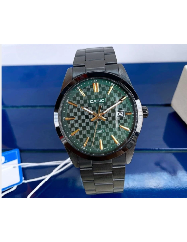 reloj hombre analógico Casio Gunmetal MTP-VD03B-3A 41mm baño de iones correa de acero