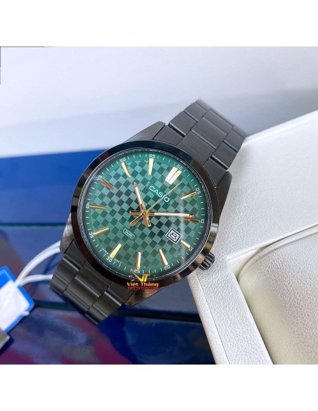 reloj hombre analógico Casio Gunmetal MTP-VD03B-3A 41mm baño de iones correa de acero