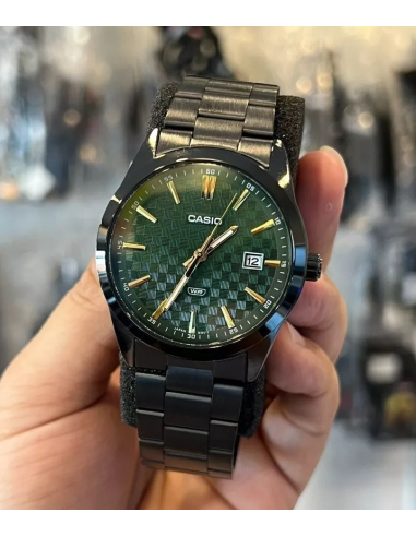 reloj hombre analógico Casio Gunmetal MTP-VD03B-3A 41mm baño de iones correa de acero
