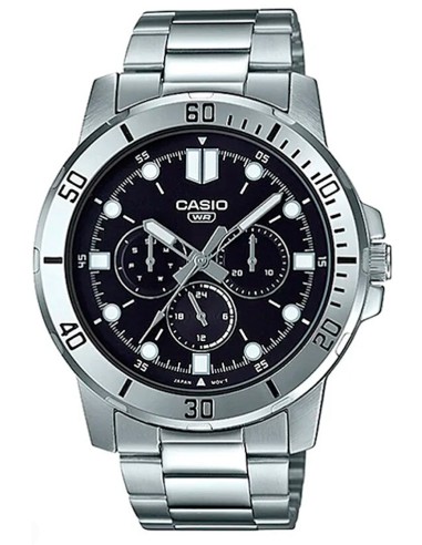 reloj cronógrafo analógico hombre Casio MTP-VD300D-1E 45mm correa de acero