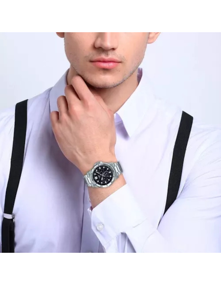 reloj cronógrafo analógico hombre Casio MTP-VD300D-1E 45mm correa de acero