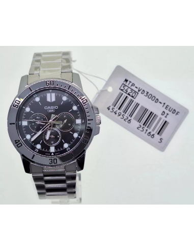 reloj cronógrafo analógico hombre Casio MTP-VD300D-1E 45mm correa de acero