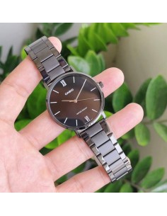 reloj clásico minimalista hombre Casio MTP-VT01B-1B 40mm baño de iones correa de acero 2