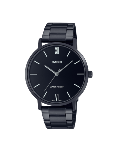 reloj clásico minimalista hombre Casio MTP-VT01B-1B 40mm baño de iones correa de acero