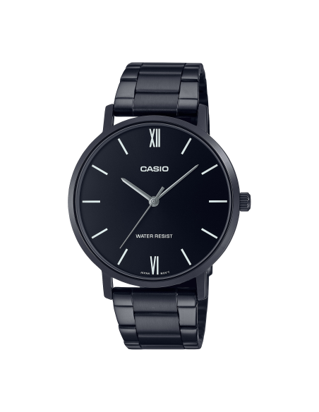 reloj clásico minimalista hombre Casio MTP-VT01B-1B 40mm baño de iones correa de acero