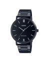 reloj clásico minimalista hombre Casio MTP-VT01B-1B 40mm baño de iones correa de acero