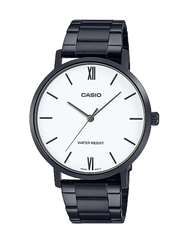 reloj clásico minimalista hombre Casio MTP-VT01B-7B 40mm baño de iones correa de acero