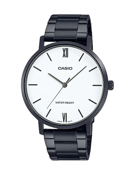 reloj clásico minimalista hombre Casio MTP-VT01B-7B 40mm baño de iones correa de acero