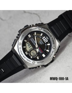 Casio Sport MWQ-100-1AV 50.6mm 100m WR correa de resina Hora Mundial 10 años batería 2