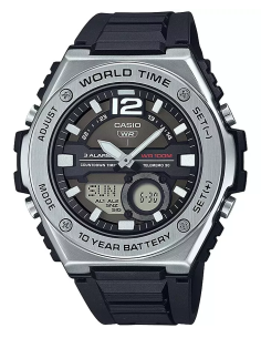 Casio Sport MWQ-100-1AV 50.6mm 100m WR correa de resina Hora Mundial 10 años batería