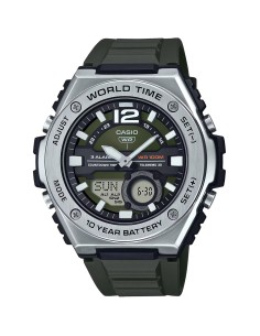 Casio Sport MWQ-100-3AV 50.6mm 100m WR correa de resina Hora Mundial 10 años batería