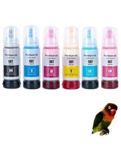 pack  6 botellas de tinta Compatible Epson 107 para Epson EcoTank ET-18100