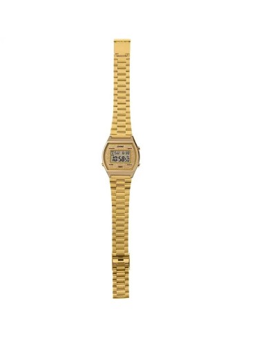 reloj unisex Casio B640WGG-9 dorado Esfera Brillante Luz de Fondo LED resistente al agua cronómetro correa de acero
