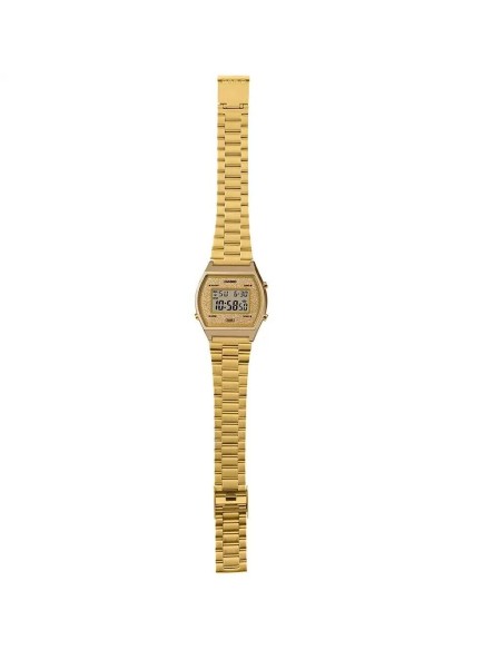 reloj unisex Casio B640WGG-9 dorado Esfera Brillante Luz de Fondo LED resistente al agua cronómetro correa de acero