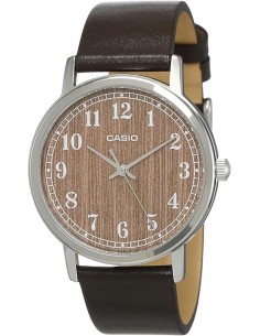 reloj clásico hombre Casio Enticer MTP-E145L-5B2 40mm correa de cuero
