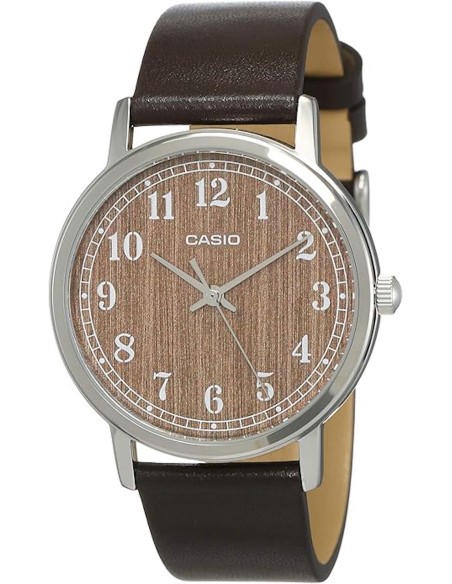 reloj clásico hombre Casio Enticer MTP-E145L-5B2 40mm correa de cuero