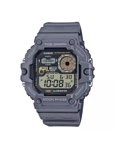 Reloj deportivo hombre Casio WS-1700H-8AV Gráfico de Mareas Fases Lunares 48.6mm 100m WR 10 años batería