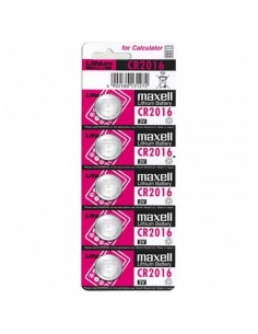 PILAS LITIO MAXELL CR2016 PACK 5 UNIDADES