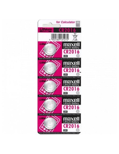 PILAS LITIO MAXELL CR2016 PACK 5 UNIDADES