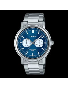 reloj clásico hombre Casio MTP-E335D-2E1 41mm 50m WR correa de acero  Manecillas y marcadores luminosos 2