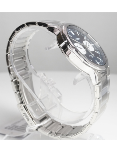 reloj clásico hombre Casio MTP-E335D-2E1 41mm 50m WR correa de acero  Manecillas y marcadores luminosos