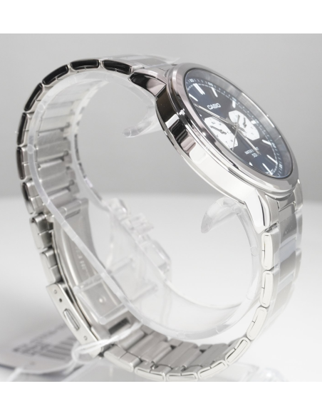 reloj clásico hombre Casio MTP-E335D-2E1 41mm 50m WR correa de acero  Manecillas y marcadores luminosos
