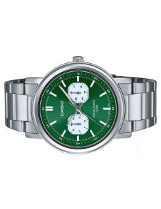 reloj clásico hombre Casio MTP-E335D-3E 41mm 50m WR correa de acero  Manecillas y marcadores luminosos 2