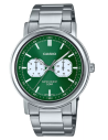 reloj clásico hombre Casio MTP-E335D-3E 41mm 50m WR correa de acero  Manecillas y marcadores luminosos