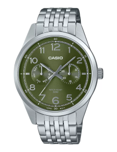 reloj clásico hombre Casio MTP-E340D-3A 41.5mm 50m WR correa de acero