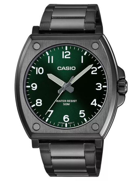 reloj clásico hombre Casio MTP-E730B-3A 43.40mm 50m WR acero inoxidable con baño de iones manecillas luminosas